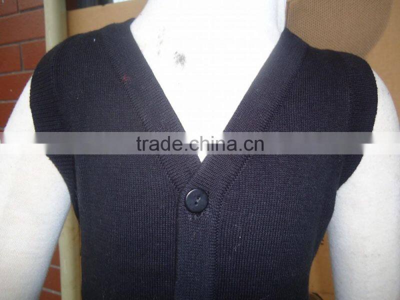 baby kids v-neck button down sleeveless sweater vests with pockets