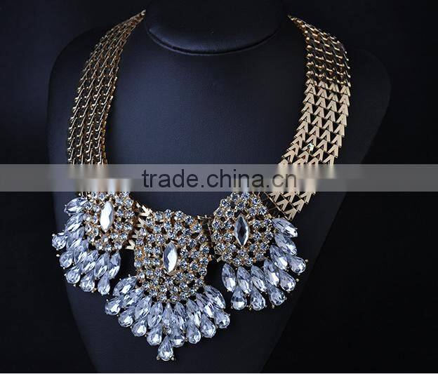 F20001N European style charm necklace water drop pattern flower necklace