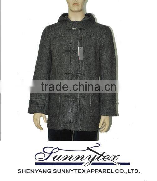 CHECK BACK DUFFEL overcoat