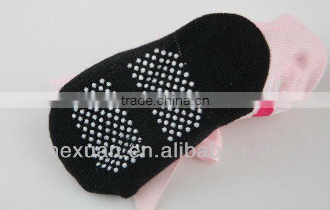 Baby cotton lace socks with bows / baby princess socks / baby anti-slid socks
