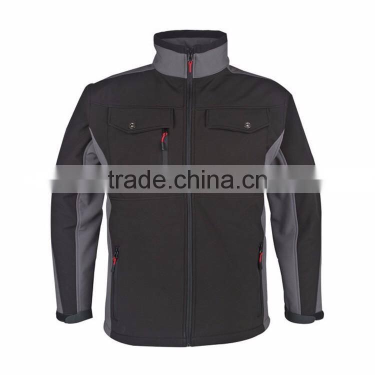 Wholesale custom woven waterproof workwear men softshell jacket