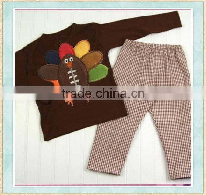 Little girls boutique remake clothing sets girl's autumn football suit crochet baby clothes