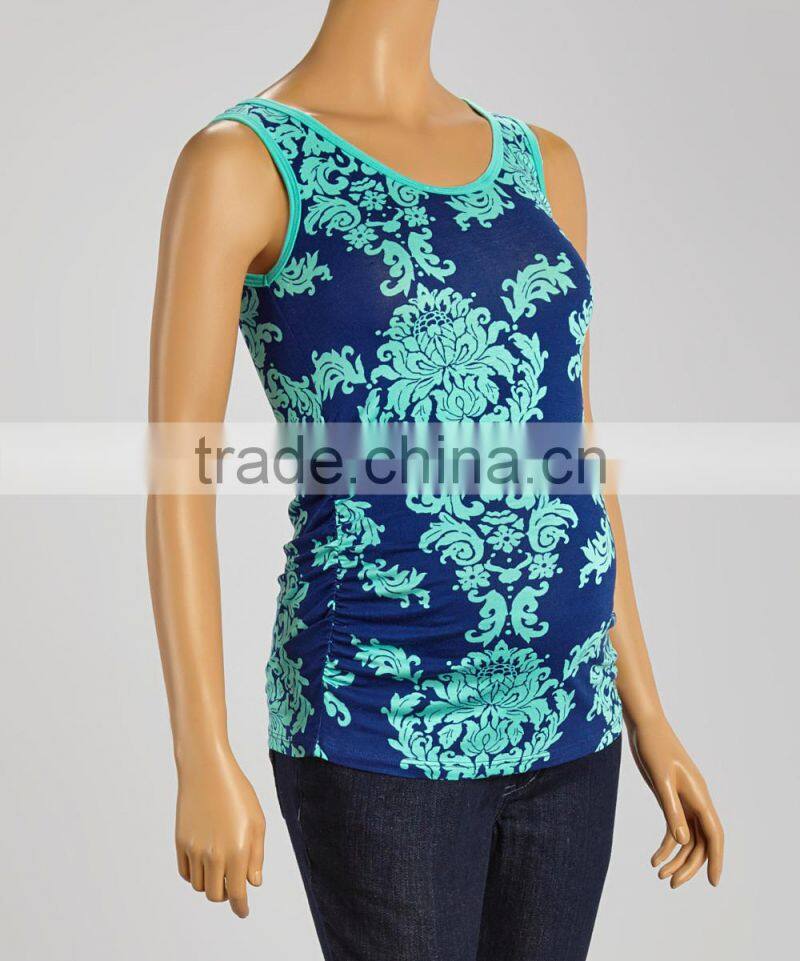 Best Sellers Maternity Tops With Jade And Royal Damask Maternity Tank Tees Women Clothes WT80817-32