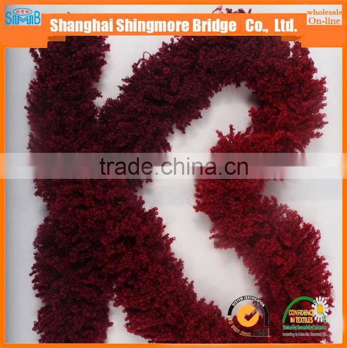2016 new fashion OEKO-Tex Standard quality knitting scarf yarn acrylic pig tail yarn