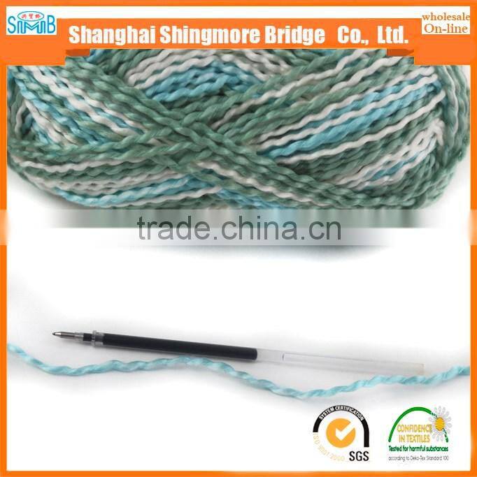 China fancy hand knitting yarn factory direct wholesale 100%acrylic fancy wave tt yarn with oeko tex quality