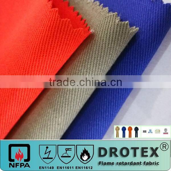 Oil water repellent antistatic lighweight fr lab coat uniform fabric