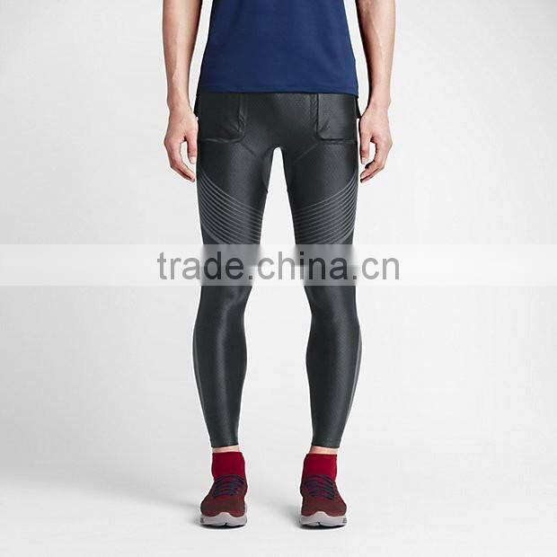 2016 good elasticity mens tights pantyhose fitness of pants for running