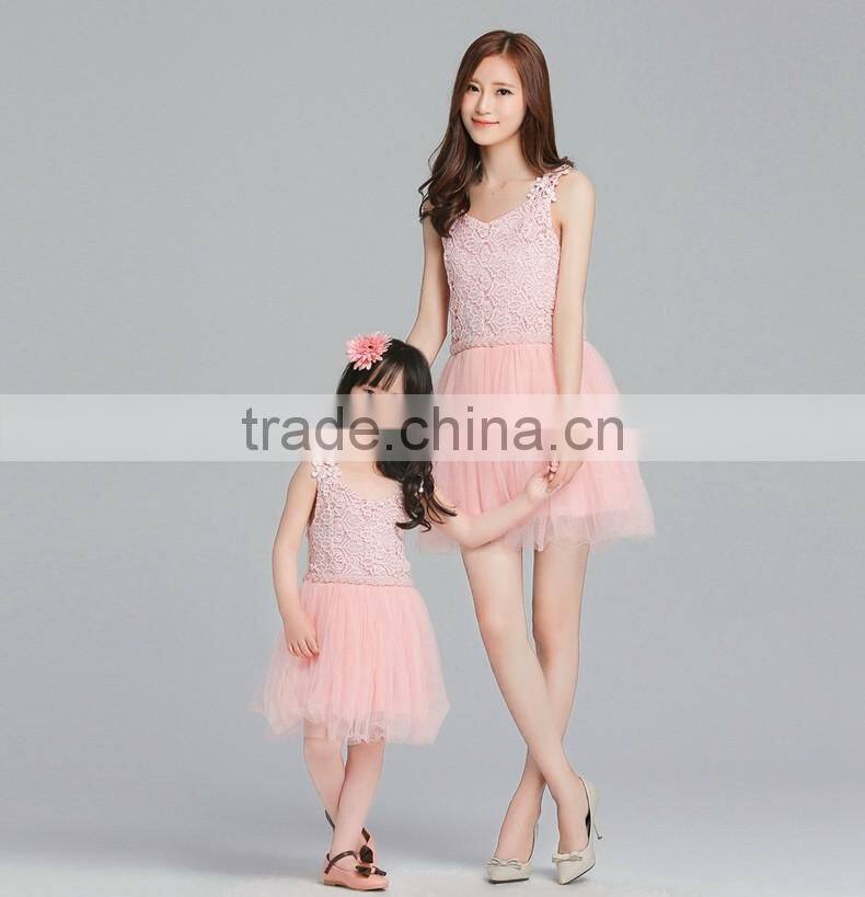 Black white design family clothes outfit mother and daughter fashion matching maxi dresses