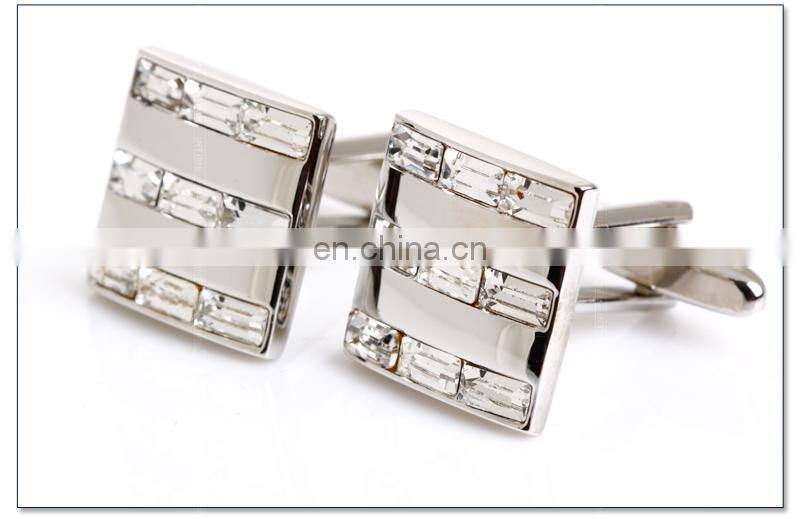 New Crystal 4 color Plated Cufflink