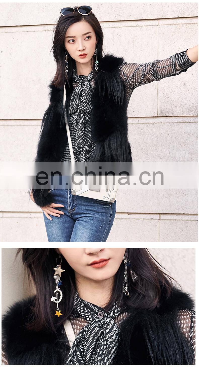 New Fashion Women Vest in Winter With Factory Price Real Fox Fur Waistcoat