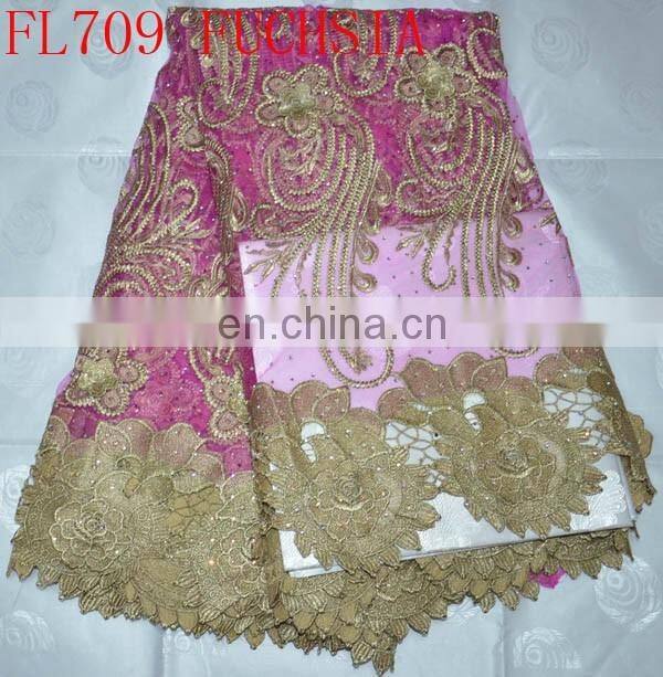 organza embroidery lace fabric for clothing(FL709) embroidery french lace