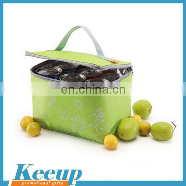 High quality custom cheap promotional round non-woven portable mini 1pack cooler bag