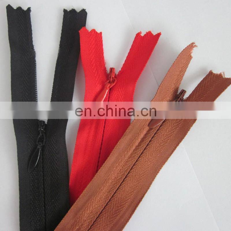Nylon good quality lace colored invisible zipper