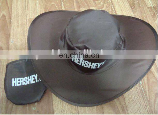 custom logo printing Cowboy foldable hat