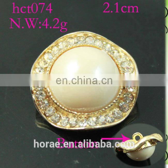 factory supply 2.1cm round shape crystal button,crystal rhinestone button