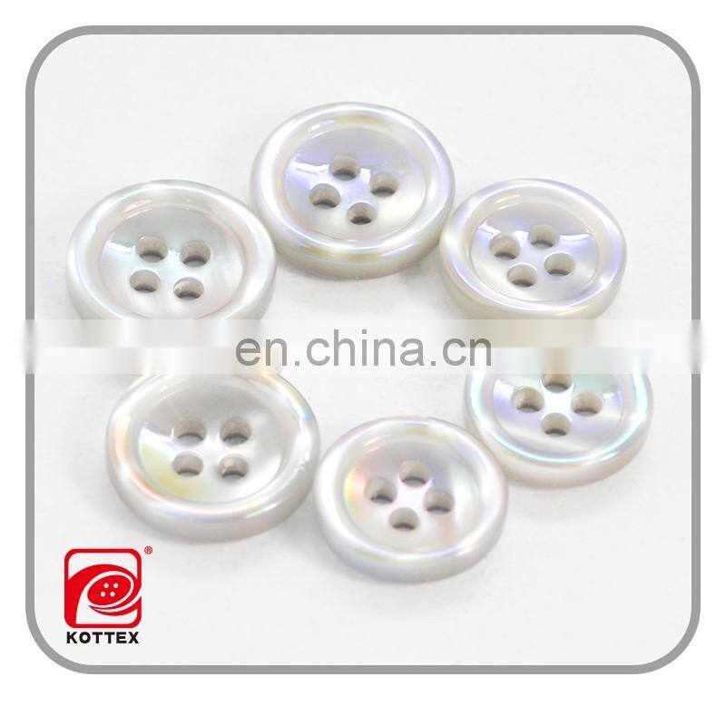 18L 20L Hot Sale Good Quatliy Imitation Shell Resin Pearl Button For Shirt Has Stocks