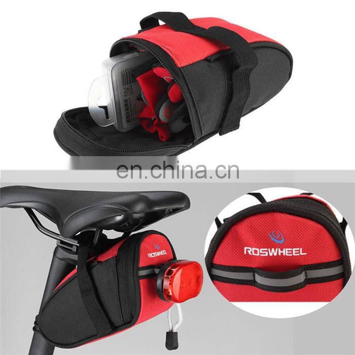 Trunk Bag Black - w/ Rear Light Clip Attachment & Reflective Trim - Bicycle Trunk Bag Cycling Rack Pack Bike Rear/bike seat bag