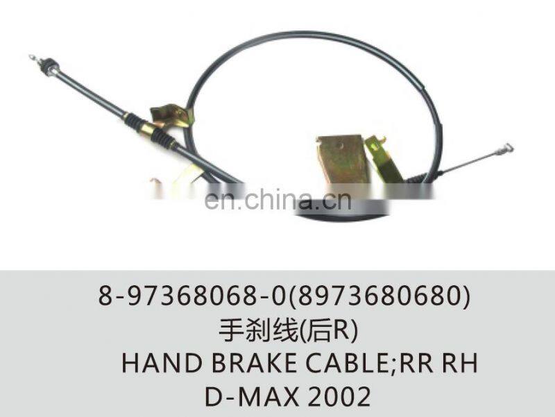 Good quality D-max 2002 Auto parts 8-97368068-0(8973680680) Hand brake cable RR RH