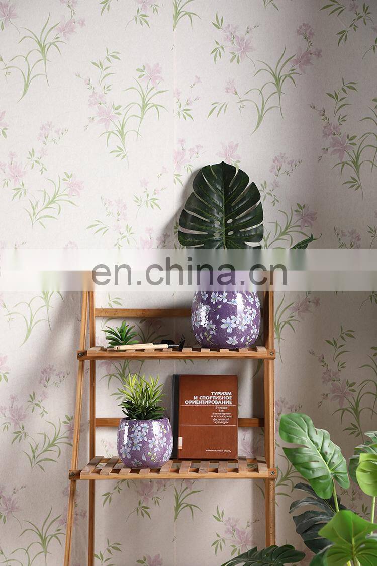Italy modern garden decoration indoor outdoor plant planter custom purple flower pots with elegant flower pattern