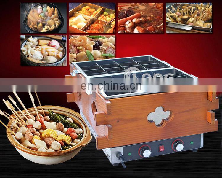 Electric Donut Fryer/2 Tank 32 Grid Wood Taiwanese Oden Machine/Taiwanese Oden Maker in Stock