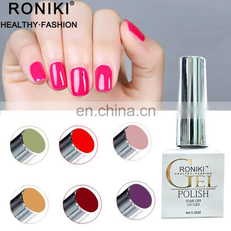 RONIKI High gloss long lasting OEM 7.3ml black bottle Soak Off UV gel nail gel