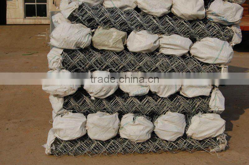 diamond galvanized fence netting( chainlink fence)