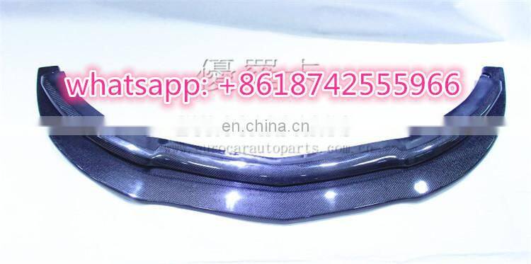 A CLASS W176 R style carbon finber front skirt fit for A250 A260 to A45 carbon front spoiler with big and small lip