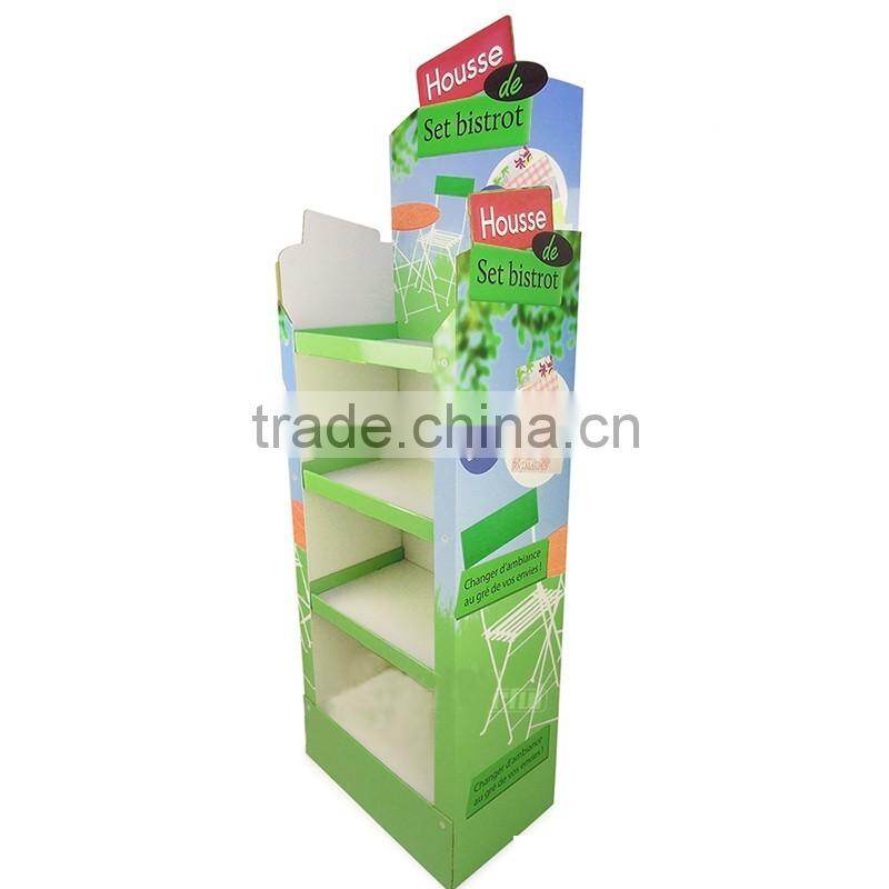 Small appliances flashlight electronics corrugated peg hook floor display stand rack