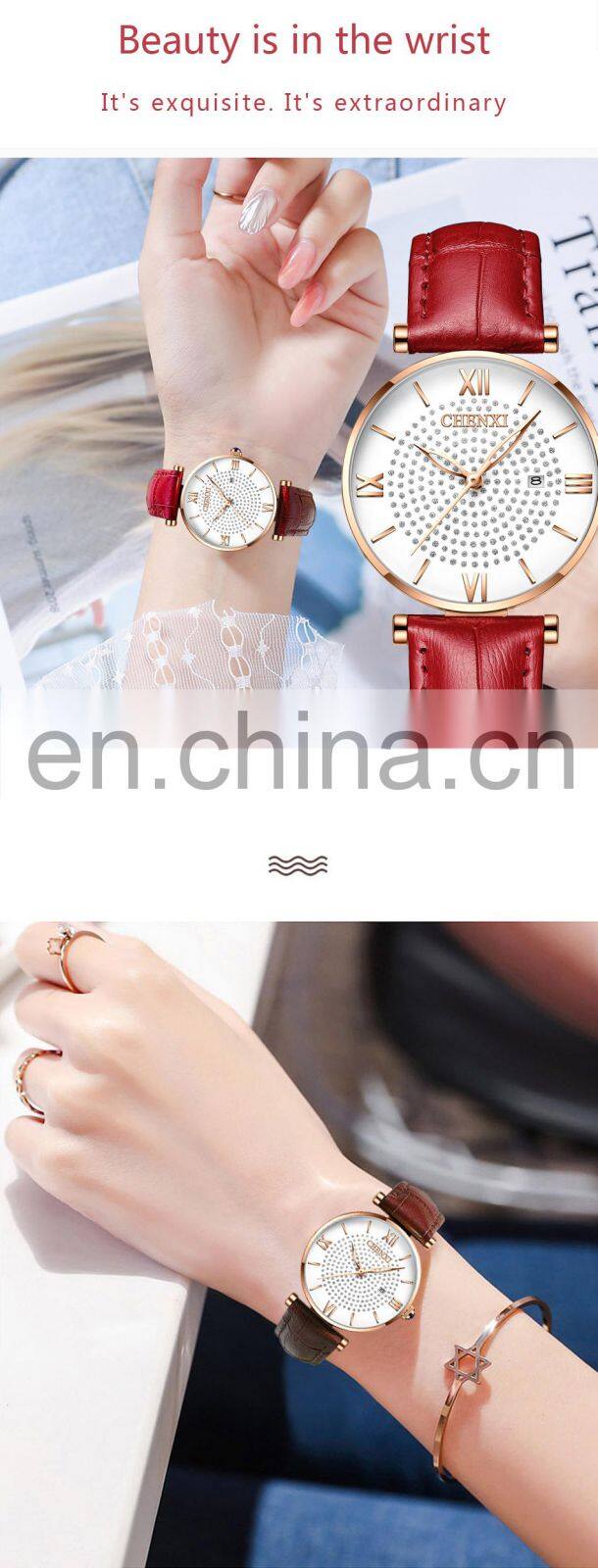 Chenxi 310 Latest Analog Women Quartz Watches Roman Dial Luxury Ladies Watch Diamond