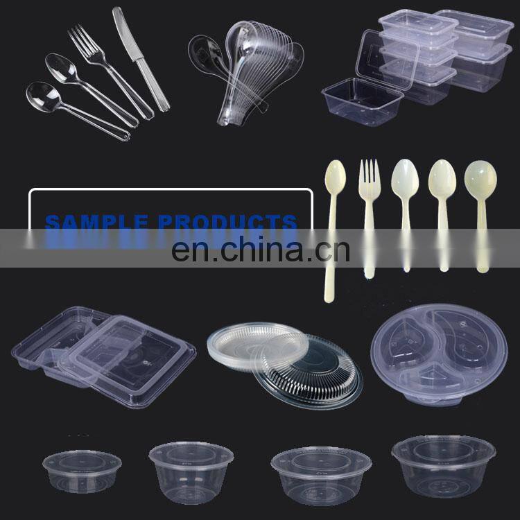 High Quality promotional Full Automatic plastic disposable plate injection molding making machine for Cup fork spoon tableware