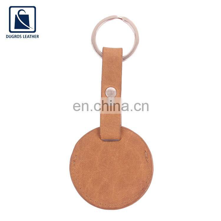 Good Quality Wholesale Nickle Fitting Stitching Matching Genuine Leather Airtag Keychain at Reliable Market Price