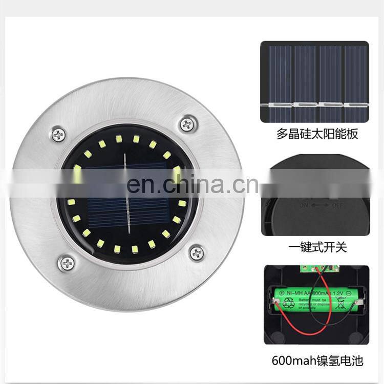 Landscape Led Outdoor Waterproof Ground Lights Solar Garden Path Underground Lamps