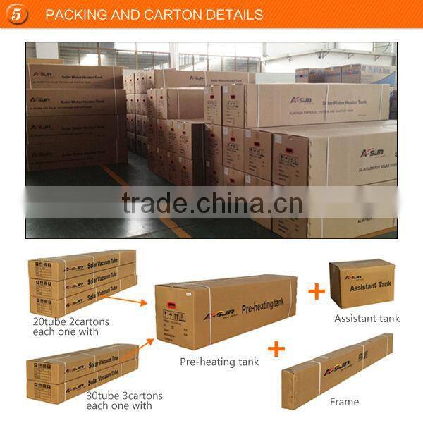 China low cost pre-heating copper coil solar geyser