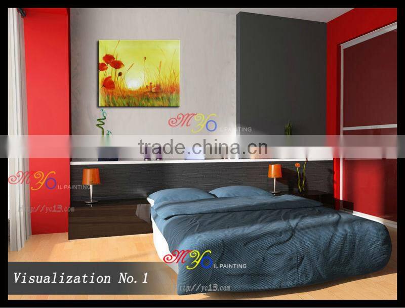 handmade home decor Artwork flower grass oil painting on canvas