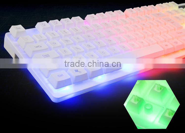 Factory Professional Wired RGB Colrful Backlit Gaming Keyboard