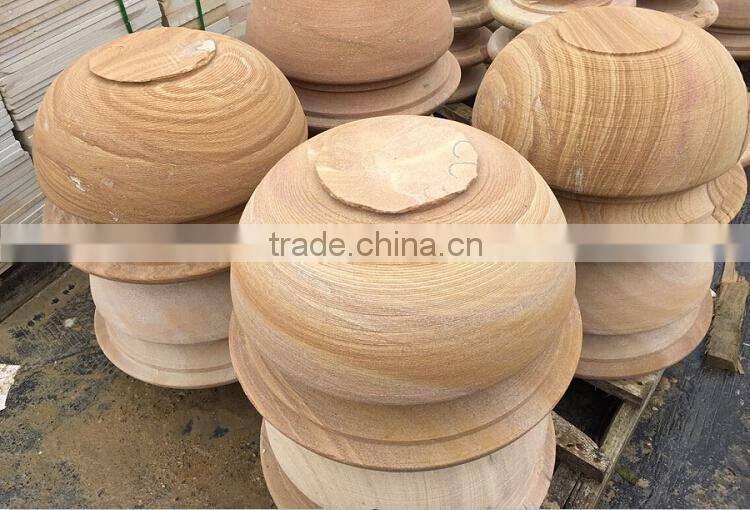 high quality 100% natural wooden yellow sandstone