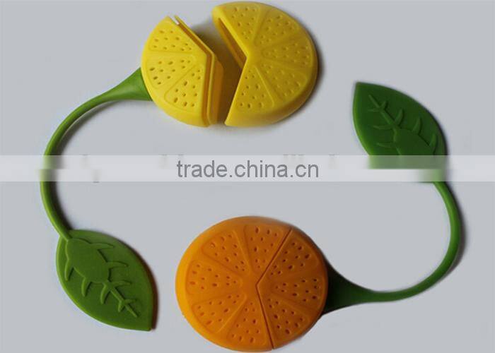 Fashion lemon design LFGB standard silicone tea infuser for tea accessory
