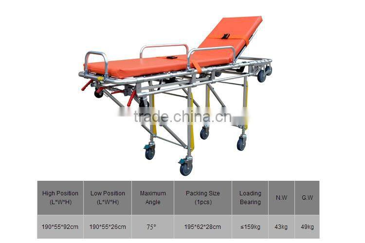 high quality hospital folding used ambulance stretcher
