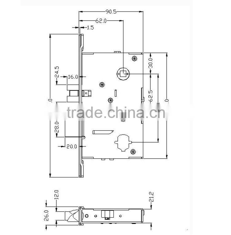 2015 new Zinc Alloy Industrial Electric Door Locks for Aluminium Doors