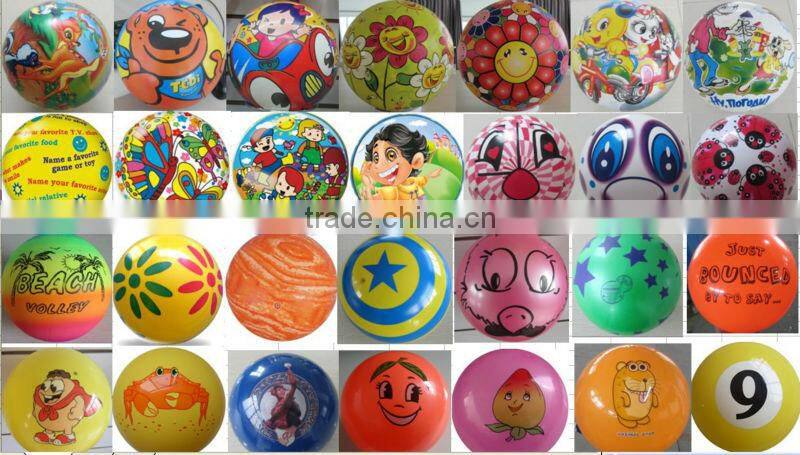 attached ball/pvc decal ball/Cartoon smiling face kids play beach ball