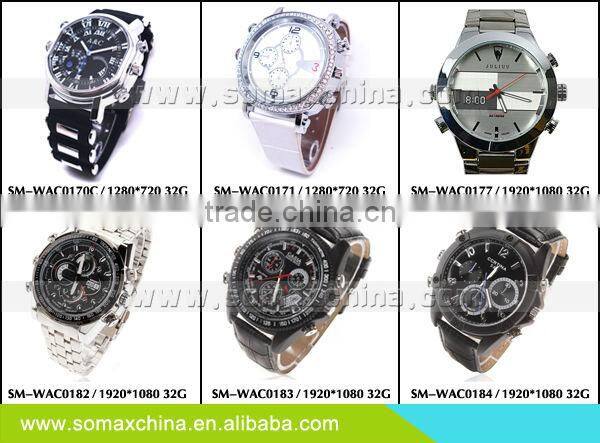 Waterproof Digital HD Stainless Steel Wrist Watch Camera