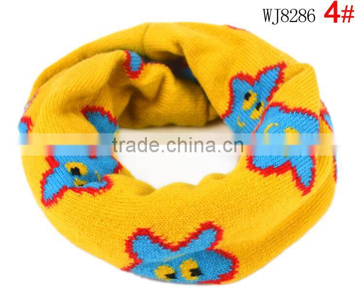 Autumn Winter Newest Smile Star Knitted Fashion Baby Kids Circle Loop Scarf