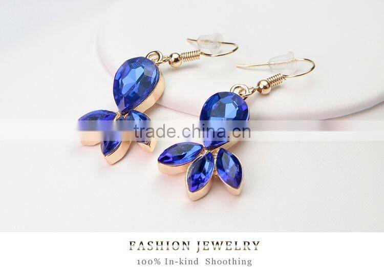 Jofo Brand 2016 Latest Popular Lady Alloy Blue Crystal Jewelry Set For Women and Lady