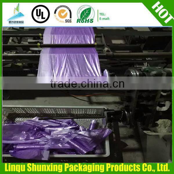 plastic garbage bag in roll red / black trash bag made in China