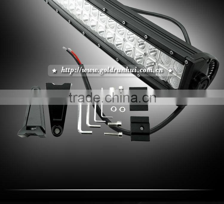 GoldRunhui RH-L0456 New Arrival 120W 10-30V 22inch JEEP Truck Tractor Boat Offroad Curving LED Light Bar Work Light Spot Flood C