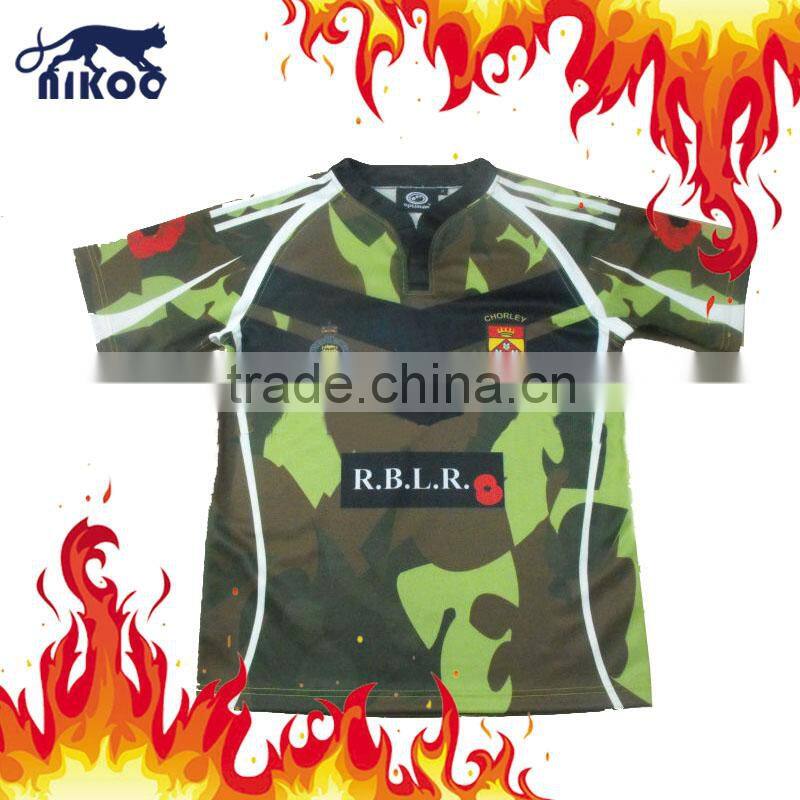 High tech custom made sublimated rugby top