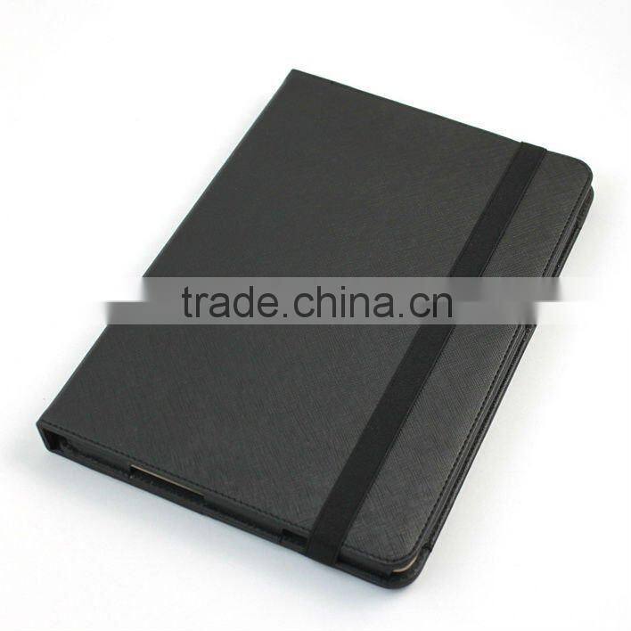 2014 Hot sale BLACK Leather Folio Cover for Asus TF201 10.1inch, Folio Smart Cover, Leather Case