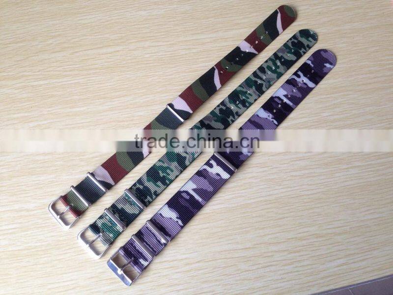 20mm Camouflage Nato Cuff Nylon Watch Band