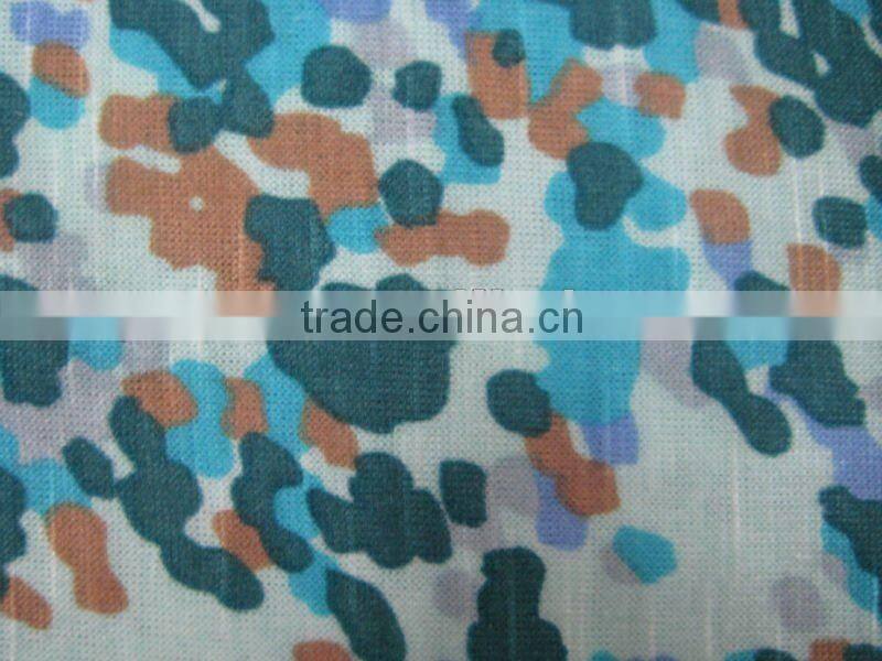 rayon slub jersey printed