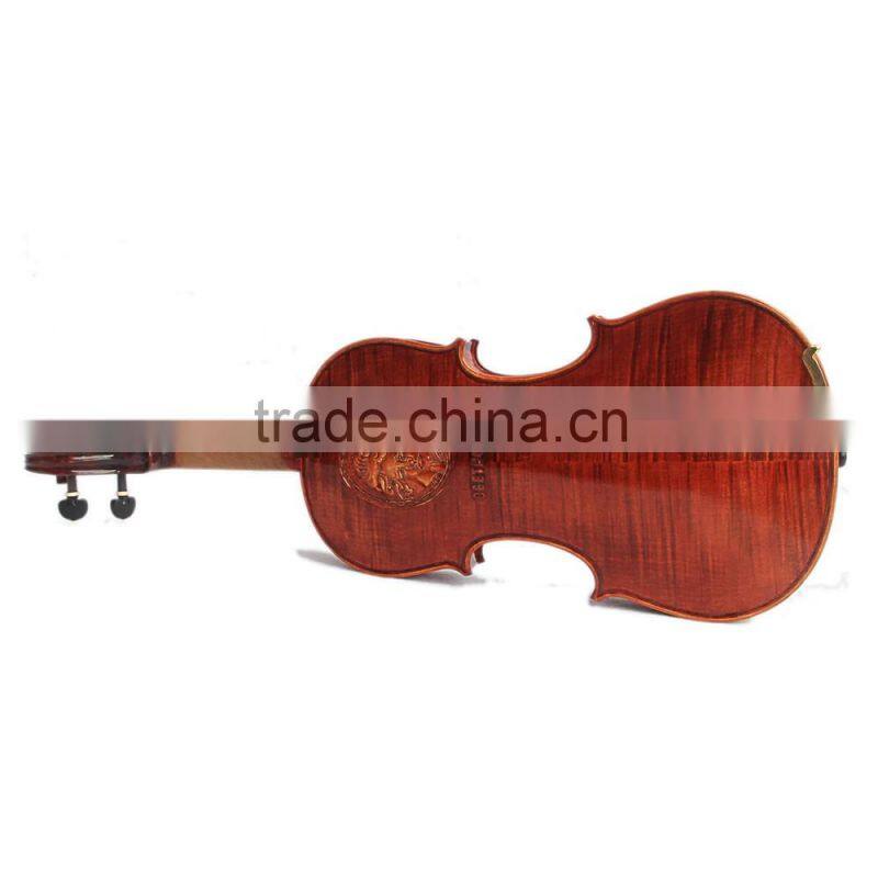 Pattern High-grade Flamed Beethoven Carved Tongling brand Violin TL006